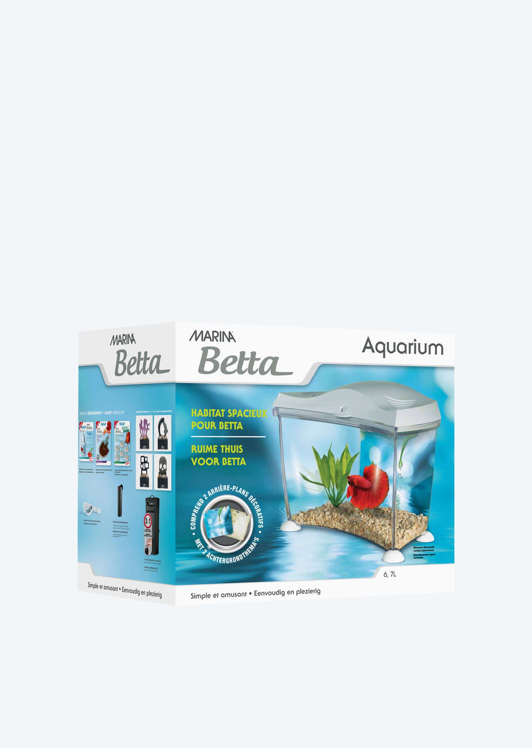Betta Fish Kit Betta Aquarium Kit 6.7L (White) | Aquariums & Fish Tanks UAE | Discus.ae