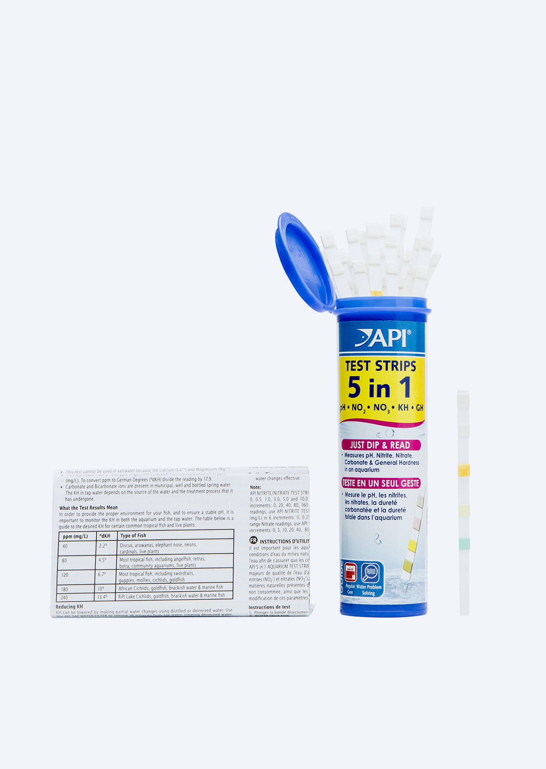 Api Test 5 In 1 Kit API 5-in-1 Aquarium Test Strips water from API products online in Dubai ...